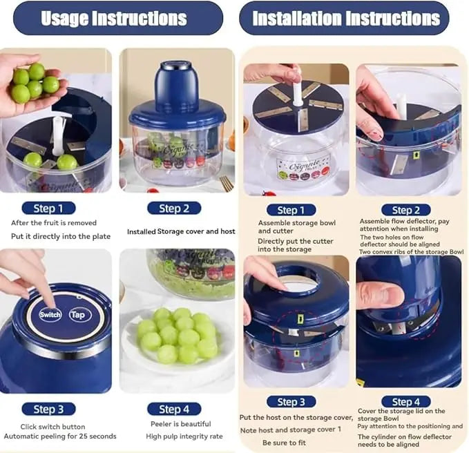 Smart Fruit & Vegetable Peeler – Ultra Sharp, Safe Grip