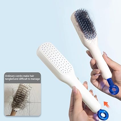 2 Self-Cleaning Hair Brushes + 1 Hair Dry Towel | بالوں کی صفائی اور خشکی کا مکمل حل — ایک ڈیل میں بڑی بچت