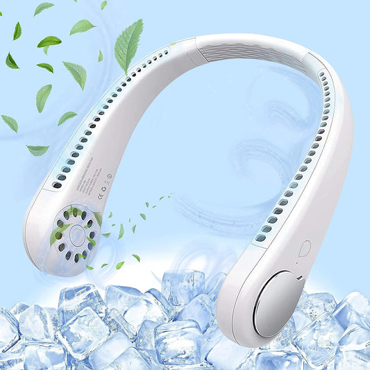 Freedom Wearable Neck Fan & Air Purifier | USB Rechargeable 3-Speed Personal Cooler for Indoor and Outdoor Travel