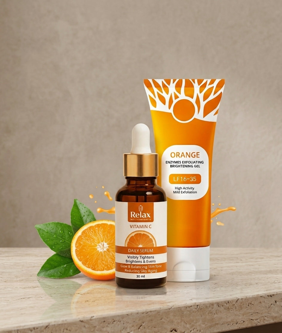 Glow Routine Bundle: Exfoliating Gel + Vitamin C Serum || ایک قیمت میں 2 پروڈکٹس!