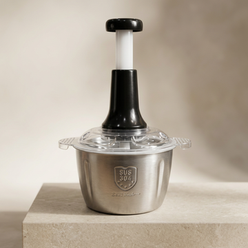 Manual Hand Push Chopper | Multi-functional Vegetable Meat Grinder, Grater, Chopper 2L